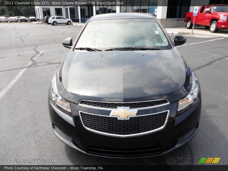 Black Granite Metallic / Jet Black/Sport Red 2011 Chevrolet Cruze ECO