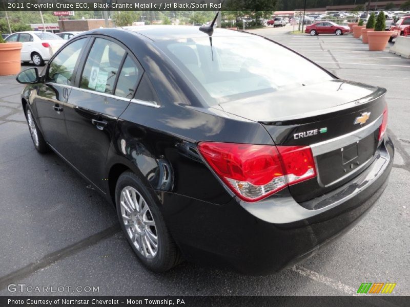 Black Granite Metallic / Jet Black/Sport Red 2011 Chevrolet Cruze ECO