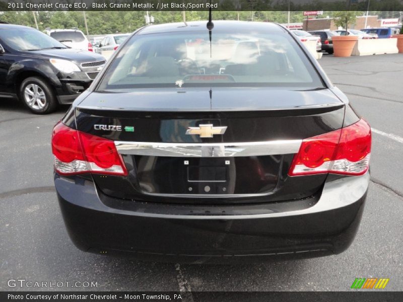 Black Granite Metallic / Jet Black/Sport Red 2011 Chevrolet Cruze ECO