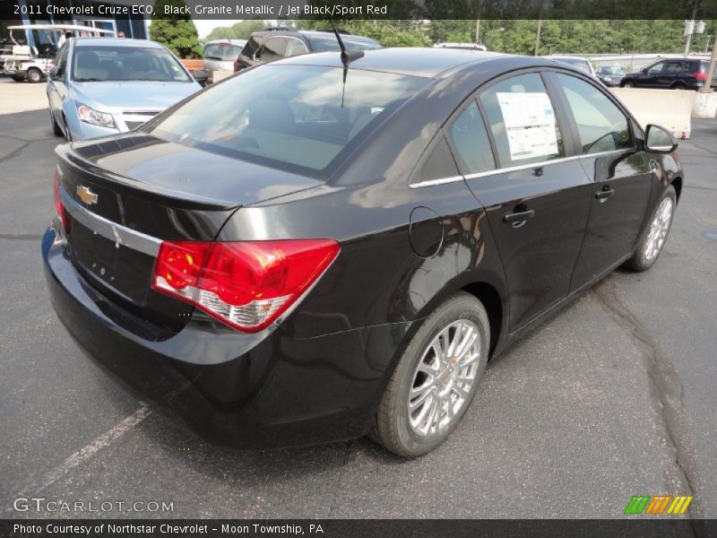Black Granite Metallic / Jet Black/Sport Red 2011 Chevrolet Cruze ECO