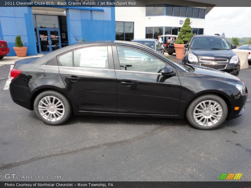 Black Granite Metallic / Jet Black/Sport Red 2011 Chevrolet Cruze ECO
