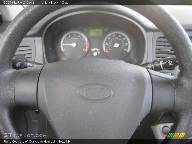 Midnight Black / Gray 2009 Kia Rio LX Sedan