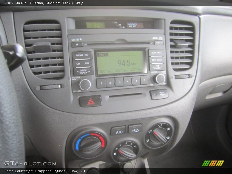 Midnight Black / Gray 2009 Kia Rio LX Sedan