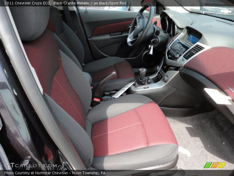 Black Granite Metallic / Jet Black/Sport Red 2011 Chevrolet Cruze ECO