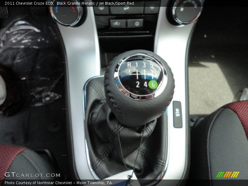 Black Granite Metallic / Jet Black/Sport Red 2011 Chevrolet Cruze ECO
