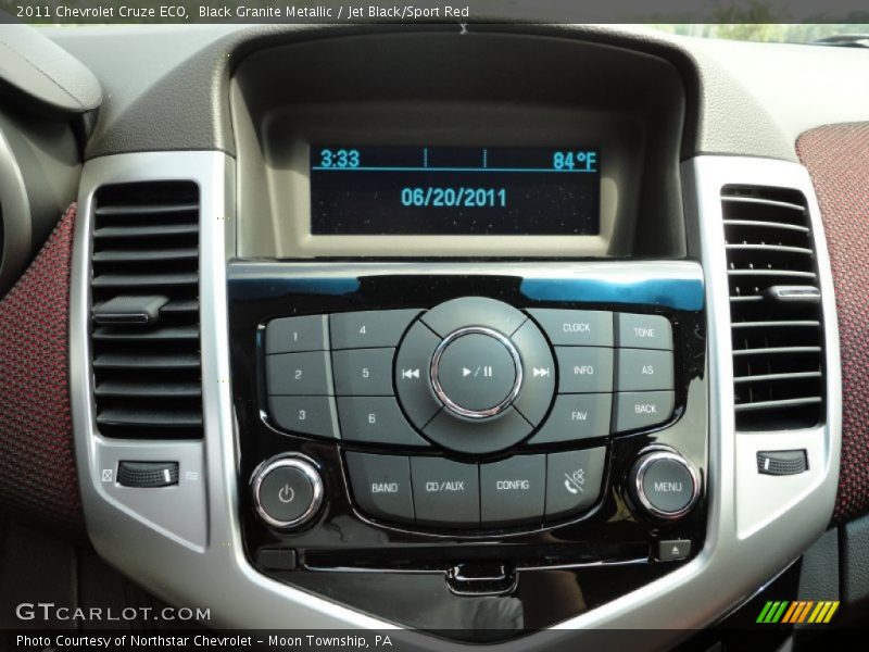 Black Granite Metallic / Jet Black/Sport Red 2011 Chevrolet Cruze ECO