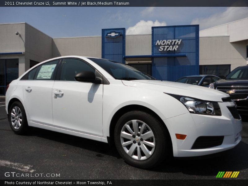 Summit White / Jet Black/Medium Titanium 2011 Chevrolet Cruze LS