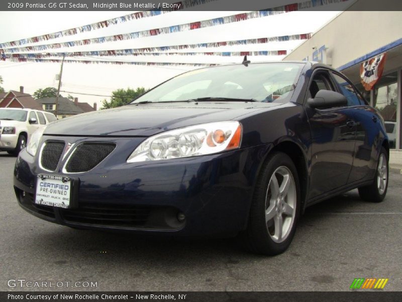 Midnight Blue Metallic / Ebony 2009 Pontiac G6 GT Sedan