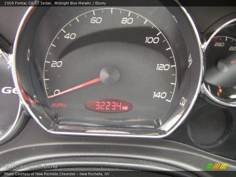 Midnight Blue Metallic / Ebony 2009 Pontiac G6 GT Sedan