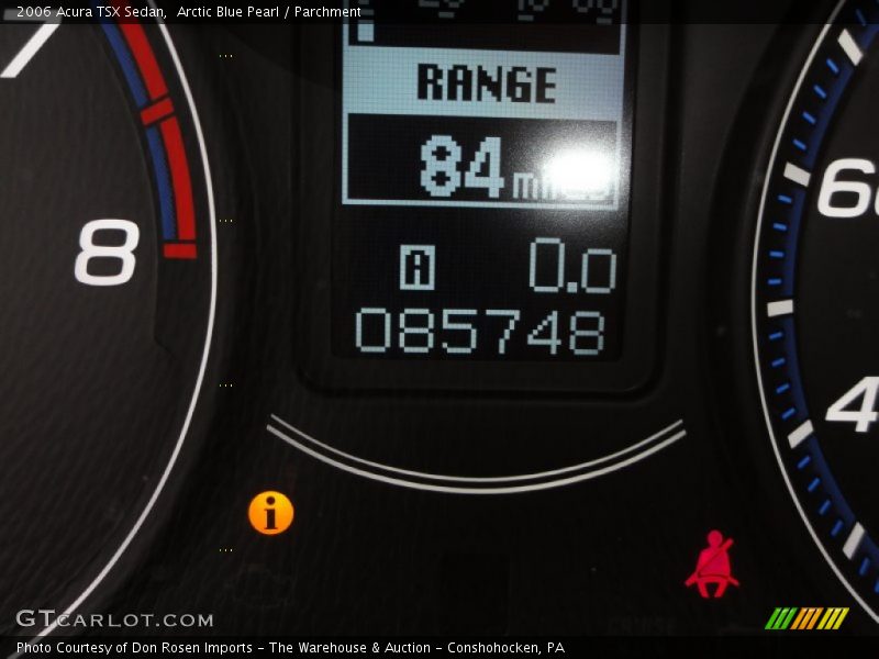Arctic Blue Pearl / Parchment 2006 Acura TSX Sedan