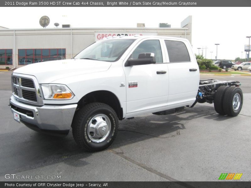 Bright White / Dark Slate Gray/Medium Graystone 2011 Dodge Ram 3500 HD ST Crew Cab 4x4 Chassis