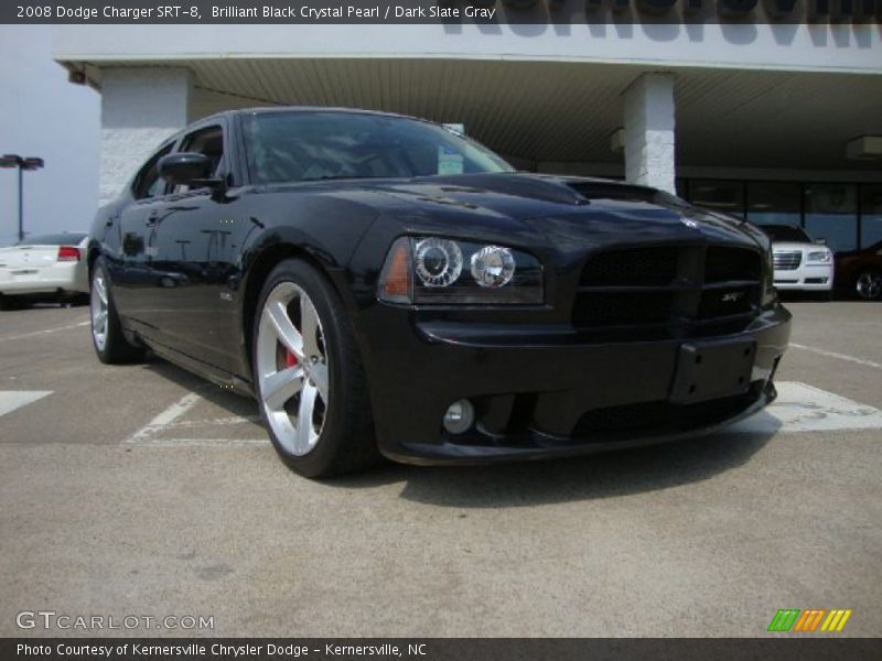 Brilliant Black Crystal Pearl / Dark Slate Gray 2008 Dodge Charger SRT-8