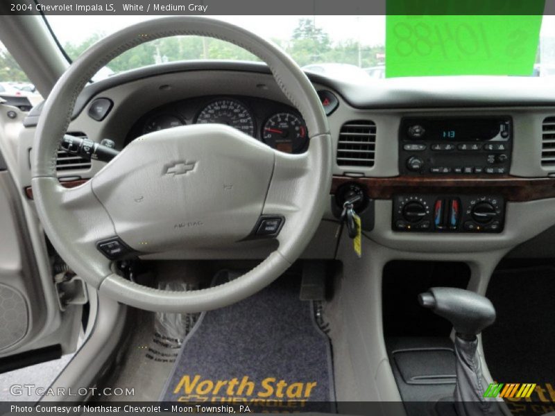 White / Medium Gray 2004 Chevrolet Impala LS