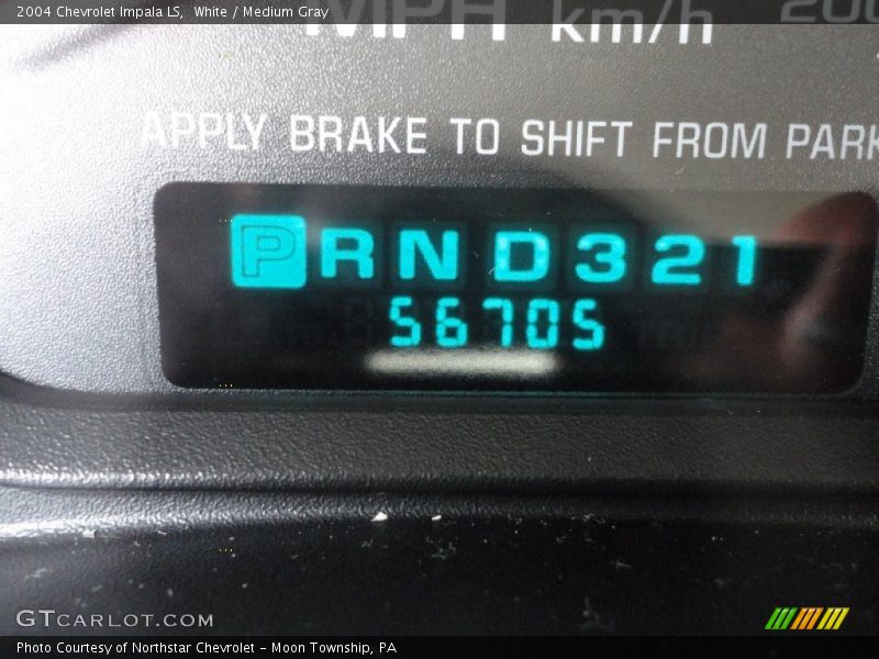 White / Medium Gray 2004 Chevrolet Impala LS