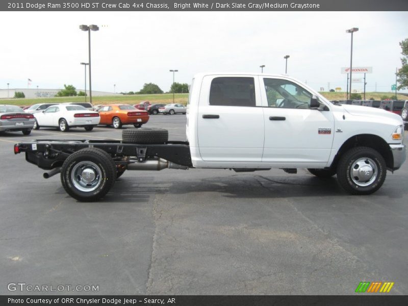 Bright White / Dark Slate Gray/Medium Graystone 2011 Dodge Ram 3500 HD ST Crew Cab 4x4 Chassis