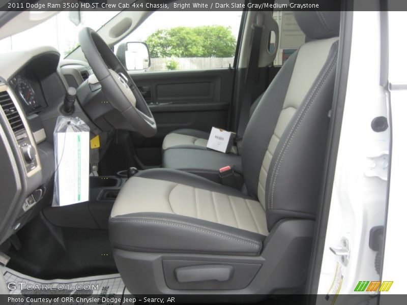 Bright White / Dark Slate Gray/Medium Graystone 2011 Dodge Ram 3500 HD ST Crew Cab 4x4 Chassis