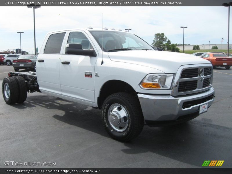 Bright White / Dark Slate Gray/Medium Graystone 2011 Dodge Ram 3500 HD ST Crew Cab 4x4 Chassis