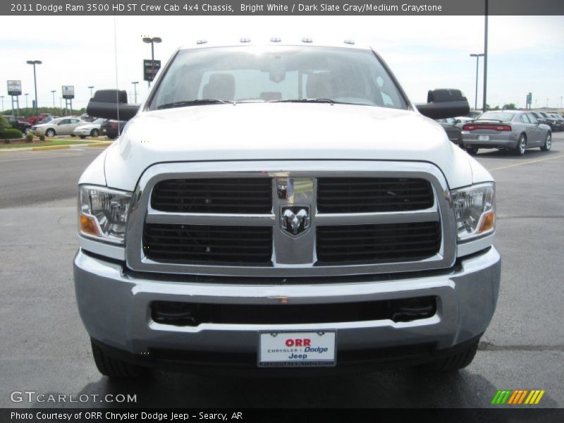 Bright White / Dark Slate Gray/Medium Graystone 2011 Dodge Ram 3500 HD ST Crew Cab 4x4 Chassis