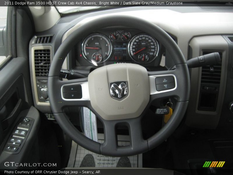  2011 Ram 3500 HD ST Crew Cab 4x4 Chassis Steering Wheel