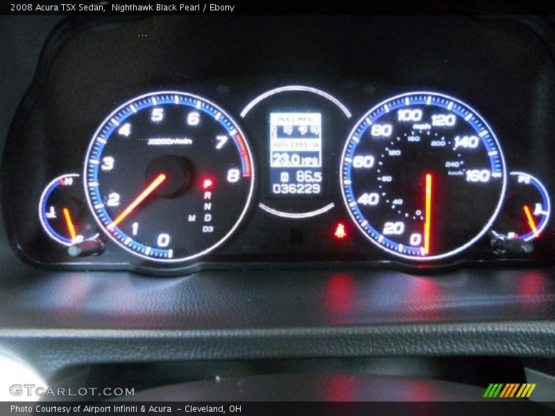 Nighthawk Black Pearl / Ebony 2008 Acura TSX Sedan
