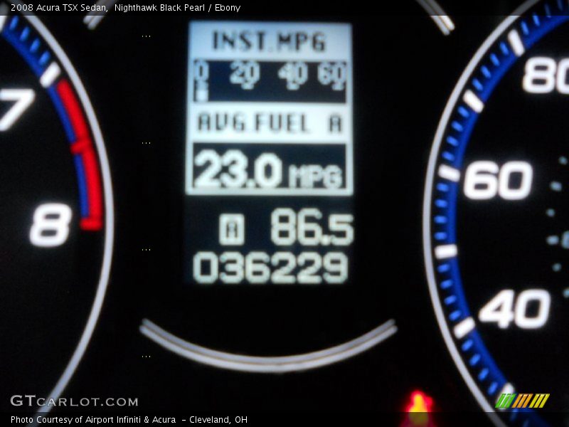 Nighthawk Black Pearl / Ebony 2008 Acura TSX Sedan