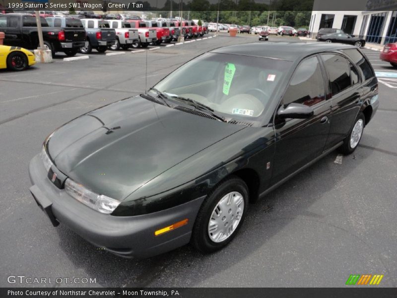 Green / Tan 1999 Saturn S Series SW1 Wagon
