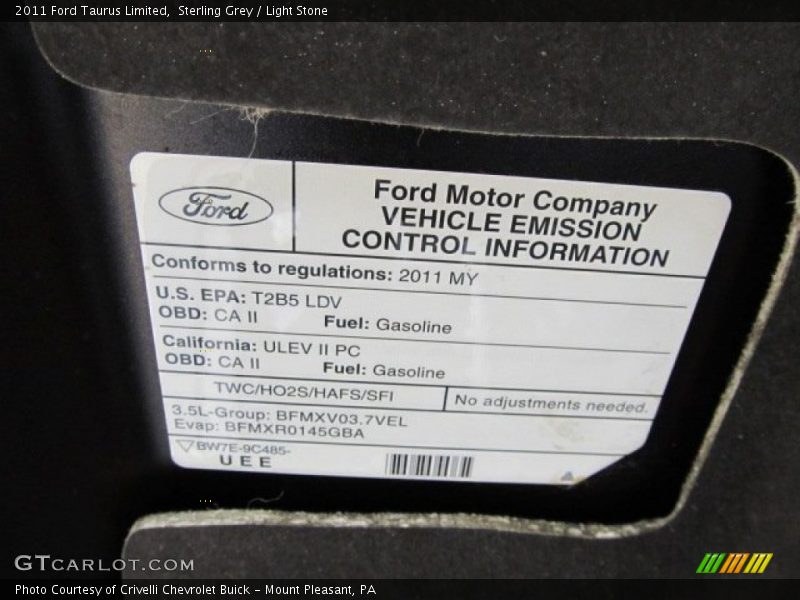 Sterling Grey / Light Stone 2011 Ford Taurus Limited