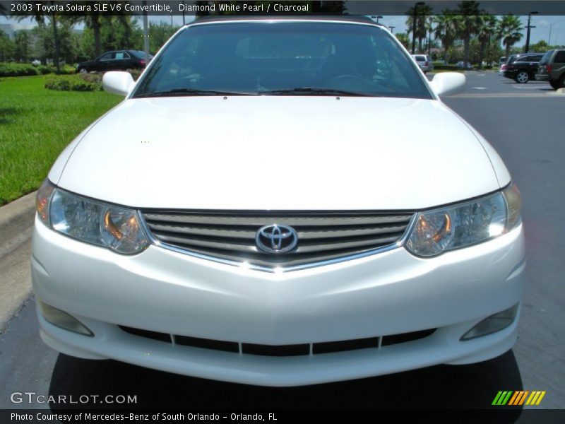 Diamond White Pearl / Charcoal 2003 Toyota Solara SLE V6 Convertible