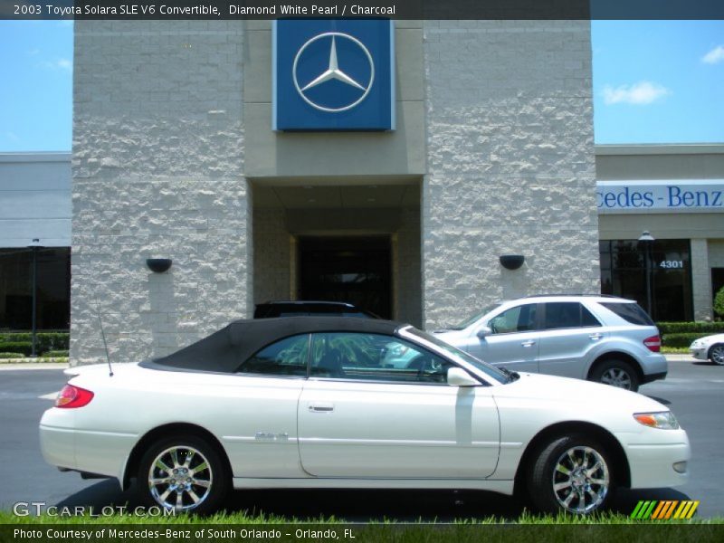Diamond White Pearl / Charcoal 2003 Toyota Solara SLE V6 Convertible