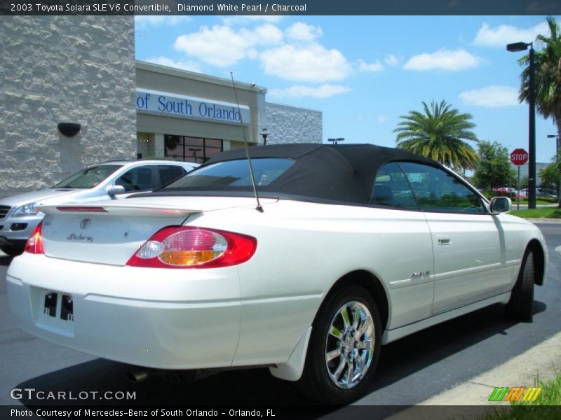 Diamond White Pearl / Charcoal 2003 Toyota Solara SLE V6 Convertible