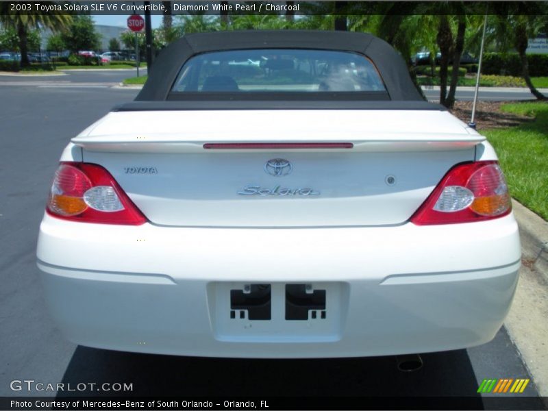 Diamond White Pearl / Charcoal 2003 Toyota Solara SLE V6 Convertible