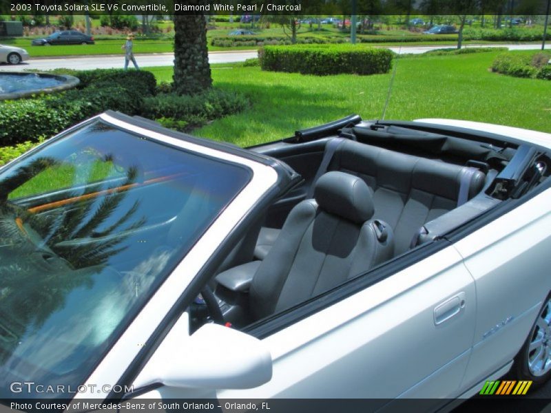 Diamond White Pearl / Charcoal 2003 Toyota Solara SLE V6 Convertible