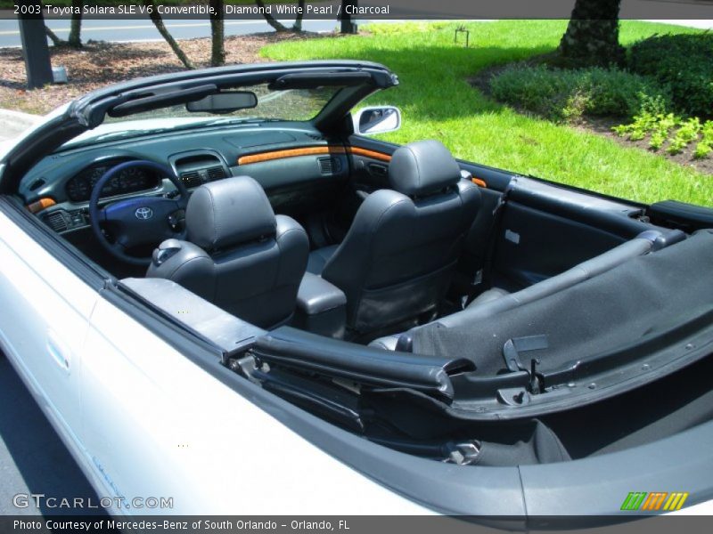Diamond White Pearl / Charcoal 2003 Toyota Solara SLE V6 Convertible
