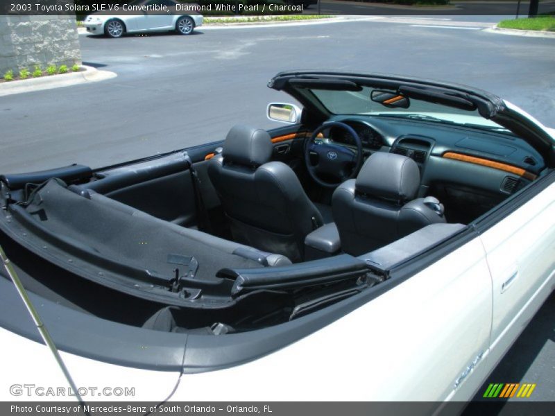 Diamond White Pearl / Charcoal 2003 Toyota Solara SLE V6 Convertible