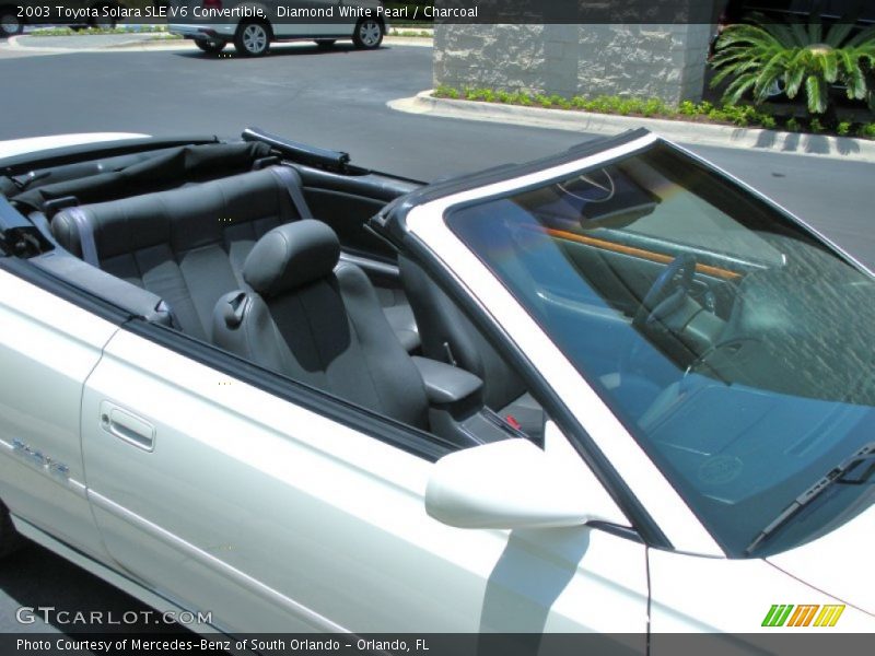 Diamond White Pearl / Charcoal 2003 Toyota Solara SLE V6 Convertible