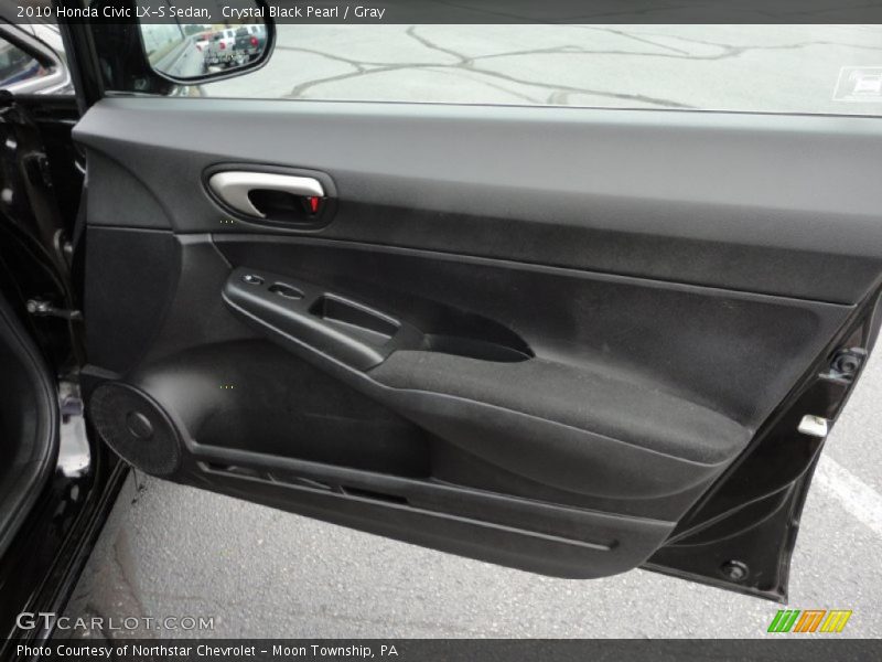 Crystal Black Pearl / Gray 2010 Honda Civic LX-S Sedan