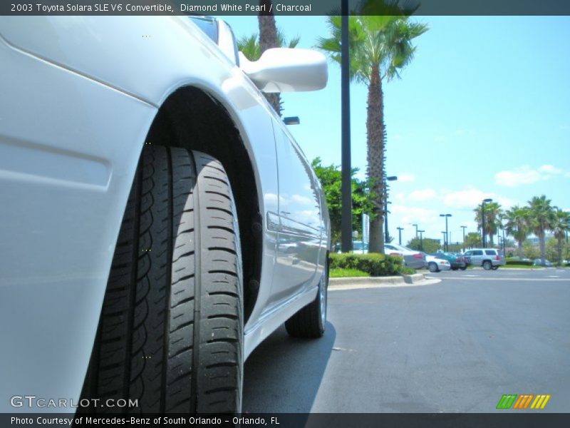 Diamond White Pearl / Charcoal 2003 Toyota Solara SLE V6 Convertible