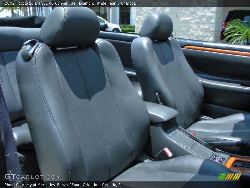 Diamond White Pearl / Charcoal 2003 Toyota Solara SLE V6 Convertible