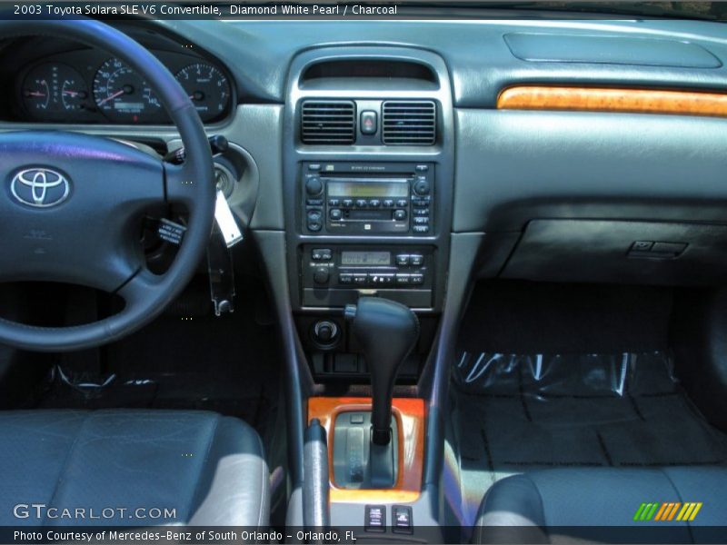 Diamond White Pearl / Charcoal 2003 Toyota Solara SLE V6 Convertible