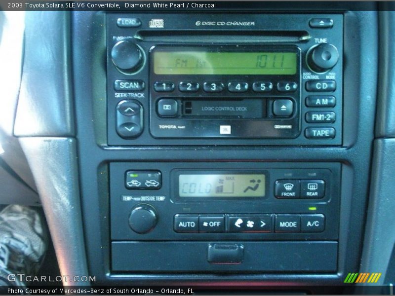 Controls of 2003 Solara SLE V6 Convertible