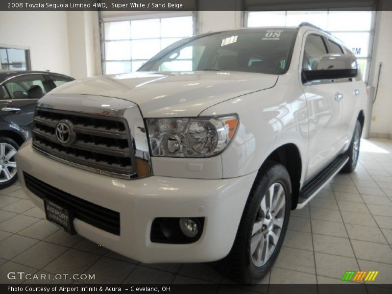 Super White / Sand Beige 2008 Toyota Sequoia Limited 4WD