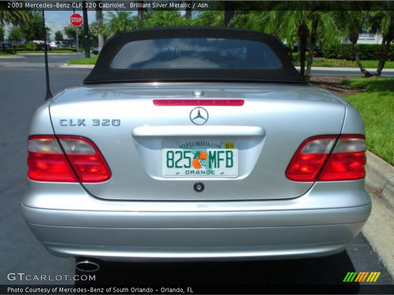 Brilliant Silver Metallic / Ash 2003 Mercedes-Benz CLK 320 Cabriolet