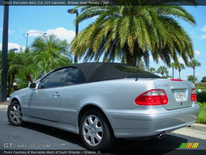 Brilliant Silver Metallic / Ash 2003 Mercedes-Benz CLK 320 Cabriolet