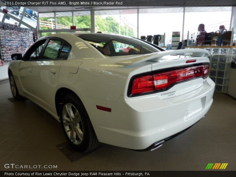 Bright White / Black/Radar Red 2011 Dodge Charger R/T Plus AWD