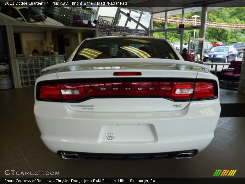 Bright White / Black/Radar Red 2011 Dodge Charger R/T Plus AWD