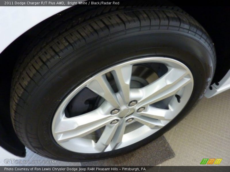 Bright White / Black/Radar Red 2011 Dodge Charger R/T Plus AWD