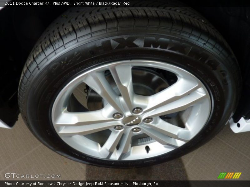 Bright White / Black/Radar Red 2011 Dodge Charger R/T Plus AWD