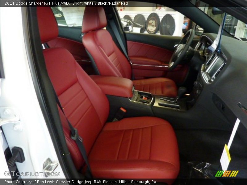  2011 Charger R/T Plus AWD Black/Radar Red Interior