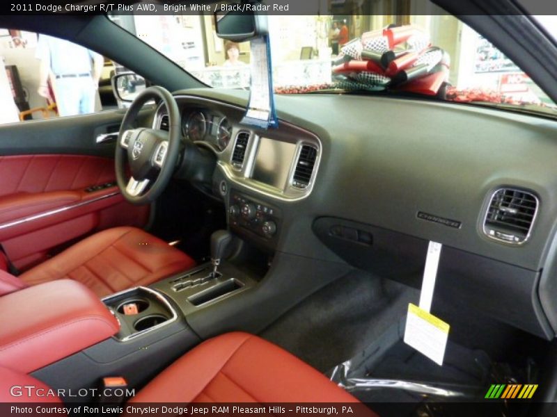 Bright White / Black/Radar Red 2011 Dodge Charger R/T Plus AWD