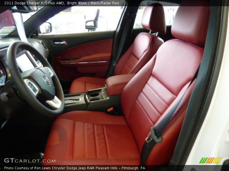  2011 Charger R/T Plus AWD Black/Radar Red Interior